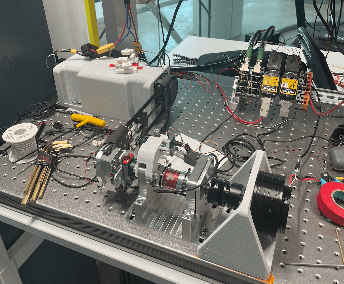 Benchtop testing setup for the ankle exoskeleton