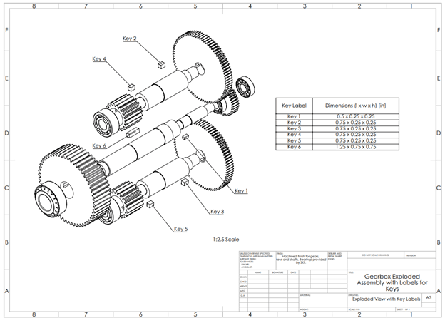 CAD model of aerospace gearbox design