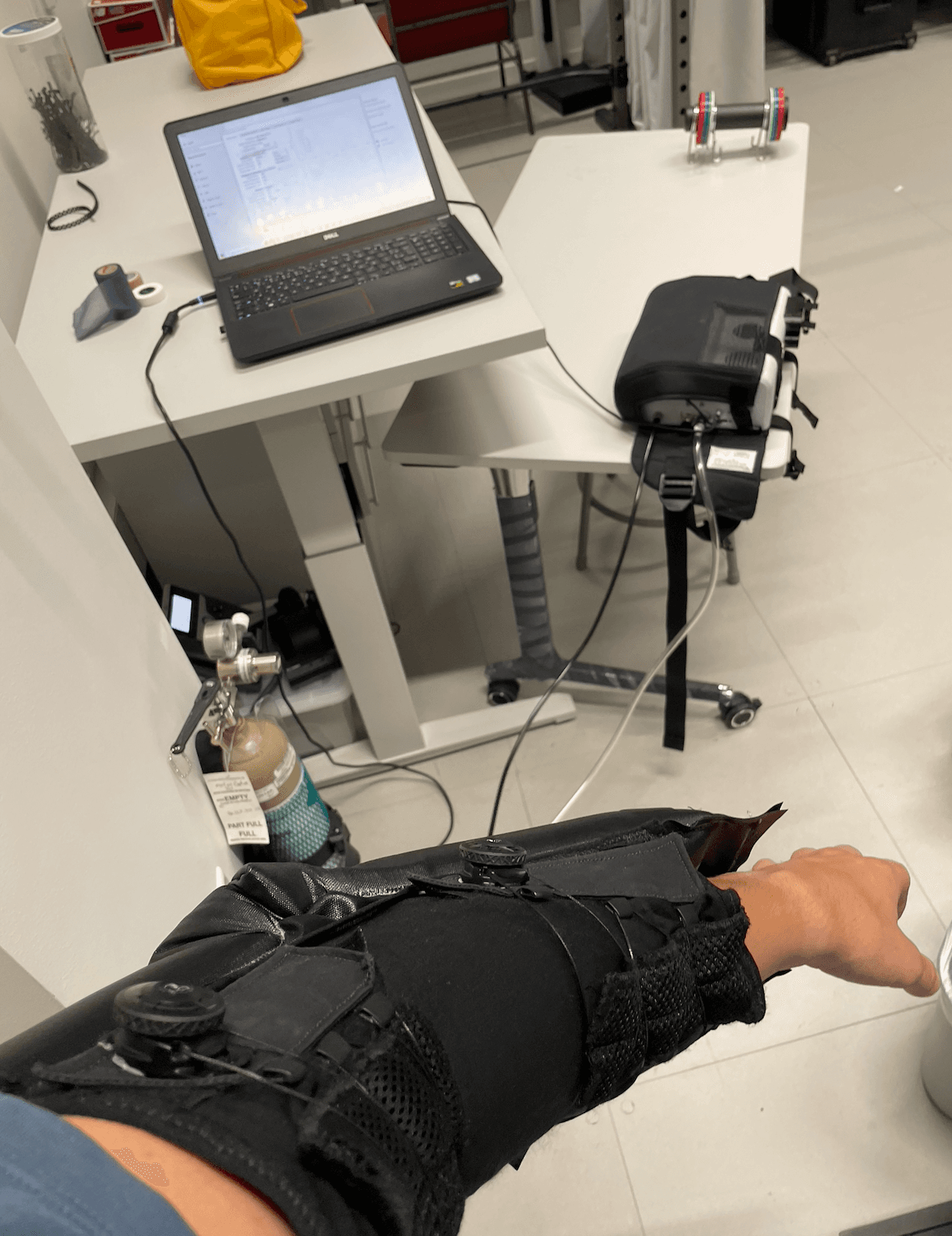 Wearable soft robotic arm device prototype